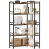 Coleshome 5-Tier L-Shape Corner Bookcase, 145.5cm, Brown 1