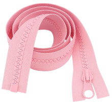 38" (96.5cm) Light Pink Chunky Zip - Heavy-Duty Open-Ended Separating