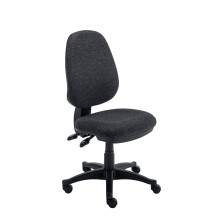 Office Hippo Desk Chair Without Arms, With Adjustable Curved Back, Executive Swivel, Desk Chair, Suitable For Home Office, Charcoal