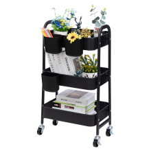 DOEWORKS Storage Trolley on Wheels Metal Kitchen Trolley Craft Trolleys