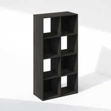 Furinno PELLI Book Shelf, 8-Cube Bookshelf, Horizontal Cube Storage Organizer Bookcase, 11.7 x 23.7 x 47, for Living Room, Bedroom, Home Office