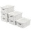 Ziglous 6-Pack Plastic Storage Baskets with Lids, Small Weave Basket Box 1