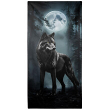 YISUMEI Black Wolf Beach Towels for Adults Extra Large 180 x 90 cm, Microfibre Quick Dry Towel for Travel Swimming Camping Sports