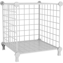 ATTDETJL Cube Storage Unit, Metal Shelving Unit with DIY Bookshelf, White