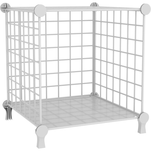 ATTDETJL Cube Storage Unit, Metal Shelving Unit with DIY Bookshelf, White