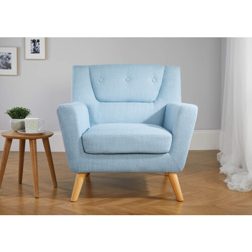Birlea Birlea Lambeth Chair - Fabric, Duck Egg Blue