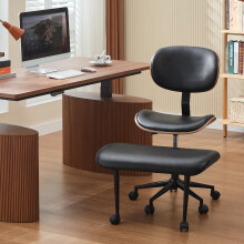 Bestier Cross Legged Office Chair, Criss Cross Chair with Adjustable Arms, 135Â Reclining Velet Executive Chair with Wheels