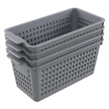 Annkky Plastic Small Storage Baskets, 4 Packs Kitchen Cupboard Baskets