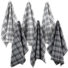 Kitchen Tea Towels Set of 6 â“ 100% Pure Cotton, Super Absorbent Dish Towels, Soft Lint-Free Cleaning Cloths, Quick Dry