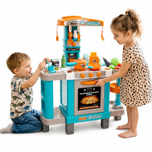 The Magic Toy Shop Kids Play Kitchen Set Role Play Toy with Lights Sounds Accessories Appliances