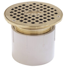 Zurn FD2210-PV3 Adjustable Floor Drain, PCV Body, 7.6cm Solvent Weld Connexion