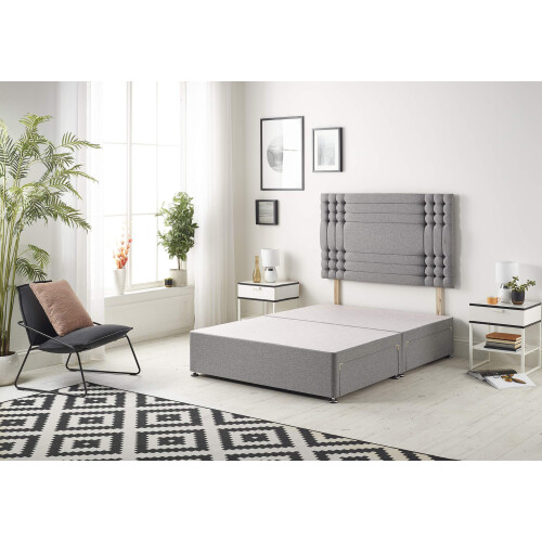 Bed Centre Flexby Divan Bed Base, 3FT Single, Linen Beige