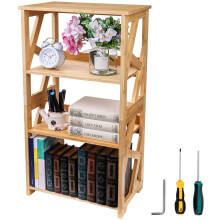 Hedume Bookcase, 3-Tier Open Shelf Bookcase, Small Bamboo Bookshelf, Bamboo Natural Shelving, Book Organizer Storage Open Shelf Rack