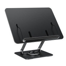Auvo ABS01 Book Stand for Reading, Adjustable Book Holder with 360Â Rotating Base, Multifunctional Display Stand for Recipes, Music Scores, Magazines