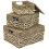 HMF Set of 3 Storage Baskets with Lid, Seagrass and Palm Leaf Wicker Baskets | Small, Medium, Large 1