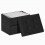LOFTEY Small Ottoman Storage Box, Foldable Foot Stool with Lid, Black 1