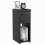 ComfortCove Narrow Bedside Table with Storage Shelf & Handle, Black 1