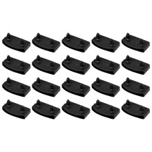 hifrom Slatted Frame Brackets Set, 20 Pieces, High Density Polyethylene, Black, for Beds up to 53 mm Wide, Single Double Beds Accessories