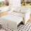 (Off White, Foam) Multifunctional Folding Sofa Bed – 180x127cm 1