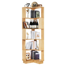 uyoyous 5 Tiers Book Shelf Corner Bookcase Unit Freestanding Book Organizer Stand Book Storage Cabinet Bookshelf Display Book Rack Credenza for