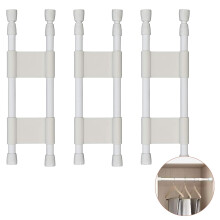 DALAETUS 3 Pcs Double Refrigerator Bars Set, Adjustable Rv Fridge Bars, Fridge Accessories for Holding Food Drinks, Tension Rods for Refrigerator