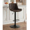 YOUTASTE Bar Stools, Breakfast Bar Chairs with Back, PU Leather Kitchen stools, Swivel Height Adjustable Barstools, Modern (Brown, One Stool) 1