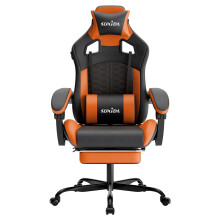 SUKIDA Ergonomic Gaming Chair for Adult, Comfortable Desk Chair with Massage, Comfy Headrest and Lumbar Support Pc Office chairs with Footrest