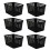 Yarebest 6-pack Black Basket, Plastic Storage Baskets, Cupboard Basket 1
