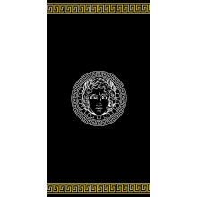 Miracle Home. Microfibre Towel Athena Black, 100% Polyester, 75 x 145 cm. 15552