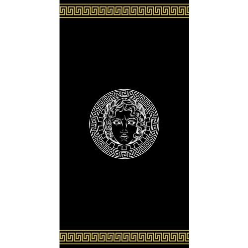 Miracle Home. Microfibre Towel Athena Black, 100% Polyester, 75 x 145 cm. 15552