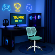 FurnitureR Ergonomic Computer Gaming Chair Home Entertainment Video and Computer Game,E-Sports Leisure Time Play for Teen Boy Girl,Height Adjustable