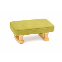 Small Footstool Ottoman, Removable Cover Fabric Foot Stool Rest with Wooden Legs and Non-Slip Soft Padding, Modern Footstools Step for Couch, Desk