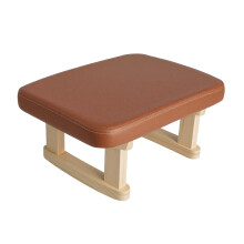 Margolongte Foot Stool, Pouffe Footstool with Removable Cover, Linen Fabric Small Footstool with Cushion