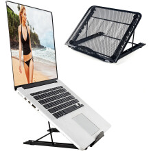 BauTangLe-Laptop-Stand-Adjustable-Holder-Portable-Foldable-Riser, 2025 Upgraded Sturdy Laptop Holder, Relax Your Neck and Arms