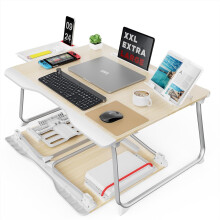 SAIJI Laptop Desk for Bed XX-Large Foldable Bed Table Tray
