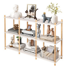 YGYQZ Bookcase, White Bookshelf 6 Cube Storage Unit, Display Unit Low Bookshelf Wide Open Shelves for Living Room