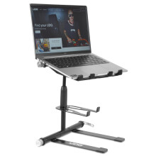 UDG Ultimate Digi Laptop Stand 360-Degree Swivel DJ, Black (U96113BL)