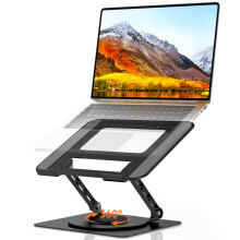TECKNET Adjustable Laptop Stand for Desk 360Â Rotating Ergonomic (Black)