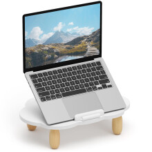 Adjustable Wood Laptop Stand, Ergonomic Height Angles Computer Stand, Cloud-Shaped Holder Riser Notebook Stand for Desk Compatible with Air, Pro