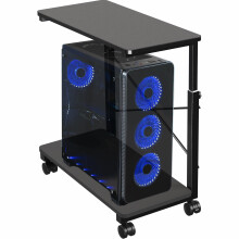 VIVO Large PC Cart with Storage Shelf, Premium Adjustable Mobile CPU Holder, Fits Gaming PCâs, Printers