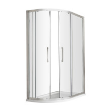 Hudson Reed M1290QH4 Apex Modern Bathroom EasyFit Offset Quadrant Shower Enclosure with 8mm Toughened Safety Glass and Round Handles, 1200mm x 900mm