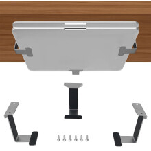JEMACHE Metal Under Table Desk Holder for Laptop, Xbox Series S, Xbox One S/X, PS4 Slim/Pro, Desktop Mini PC