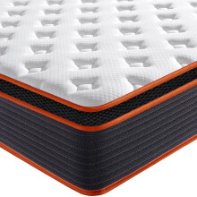 SEZMOONSI Double Mattress 4FT6, 10.6 Inch Deep Gel Memory Foam Medium Firm Mattress with Breathable Soft Fabric