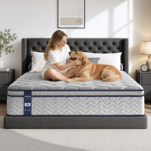 TVVTO King Size Hybrid Mattress 5FT - 10.2Inch Medium Firm 150x200x26cm