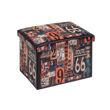 Bonlife Small Foldable Ottoman with Lid, Storage Box, 120kg Capacity