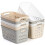 DEAYOU 9 Pack Plastic Storage Basket, Small Pantry Organizer Basket Bins, Rectangular Storage Tray Basket Container with Handle for Shelf, Household 1