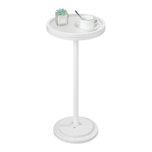 HOOBRO Round Side Table, Small Bedside Table, Drink Tables, Accent Round Table with Pedestal