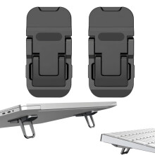 FULLANT 2 Pcs Zinc Alloy Foldable Laptop Stands, Portable Computer Keyboard Riser Feet with 2 Adjustable Angles