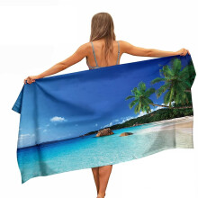 Ulticool Microfibre Towel - Beach Sea - 160 x 80 cm - Lightweight Travel Towel Quick Drying Bath Towel Beach Towel Sauna Towel Microfibre