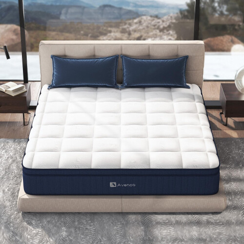 Avenco Bed Mattress Conventional, Latex Foam, Small Double